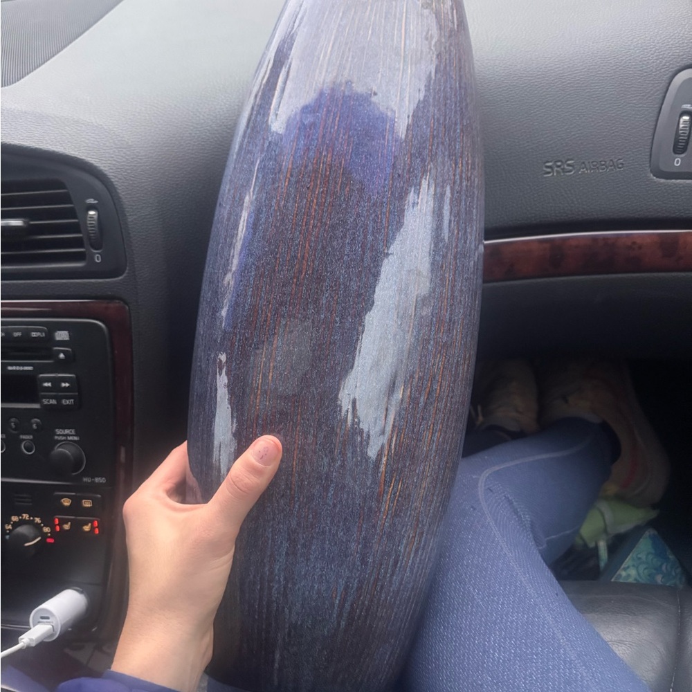 . Tall Hand Dipped Heavy Pottery Vase decorative high quality pottery drip glaze